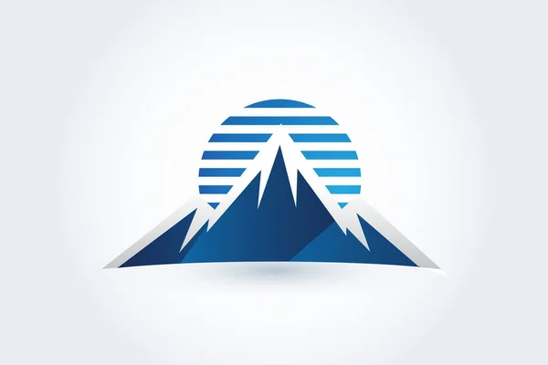 Logo Montagnes Icône Logotype Identité Vectorielle Carte Identité Professionnelle Conception — Image vectorielle