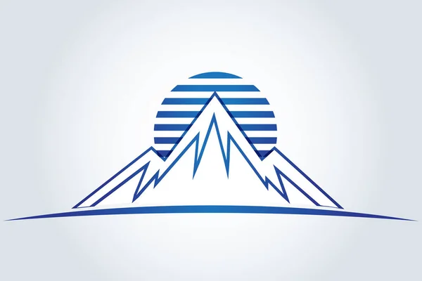Logo Berge Symbol Logotyp Vektor Identität Visitenkarte Grafik Design Logotyp — Stockvektor