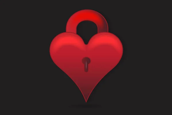 Logo Mooie Liefde Hart Sleutel Locker Voor Valentijnsdag Icoon Vector — Stockvector