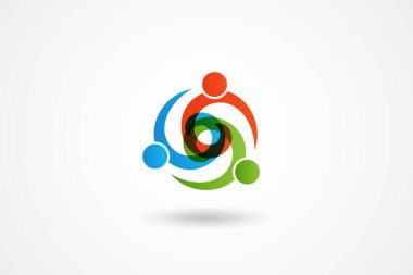 Logo takım çalışması ortakları hayır kurumları kalp şeklindeki simge logotini severler web site tasarımı