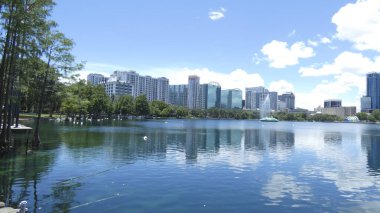 Eola Gölü Parkı Orlando Kasabası, Florida ABD Resim Arkaplanı