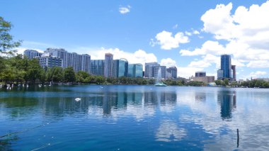 Eola Gölü Parkı Orlando Kasabası, Florida ABD Resim Arkaplanı