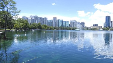 Eola Gölü Parkı Orlando Kasabası, Florida ABD Resim Arkaplanı