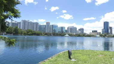 Eola Gölü Parkı Orlando Kasabası, Florida ABD Resim Arkaplanı