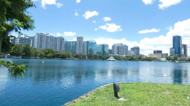 Eola Gölü Parkı Orlando Kasabası, Florida ABD Resim Arkaplanı