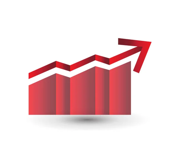 Geschäftsdiagramm Statistiken Wachstum Verkäufe Ikone Logo Vektor Bild — Stockvektor