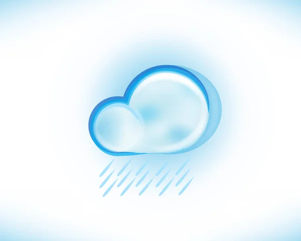 Σύννεφο Βροχή Έννοια Καιρού Εικονίδιο Λογότυπο Διάνυσμα Εικόνα — Διανυσματικό Αρχείο