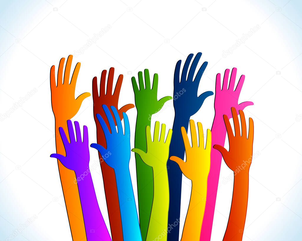 Hands love heart logo vector web image template graphic design illustration