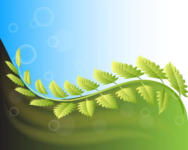 Ecology Leaf Background Logo Vector Image Design — Stock Vector