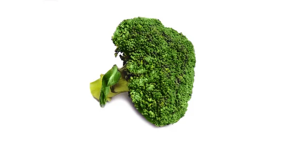 Grön Broccoli Hälsosam Kost Ekologisk Kost Veggie Isolerad Vit Bakgrund — Stockfoto