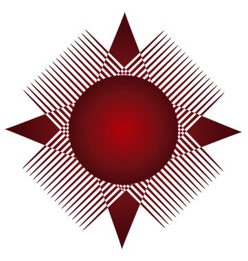 abstrat kırmızı yıldız grafik uygulama kartvizit logosu