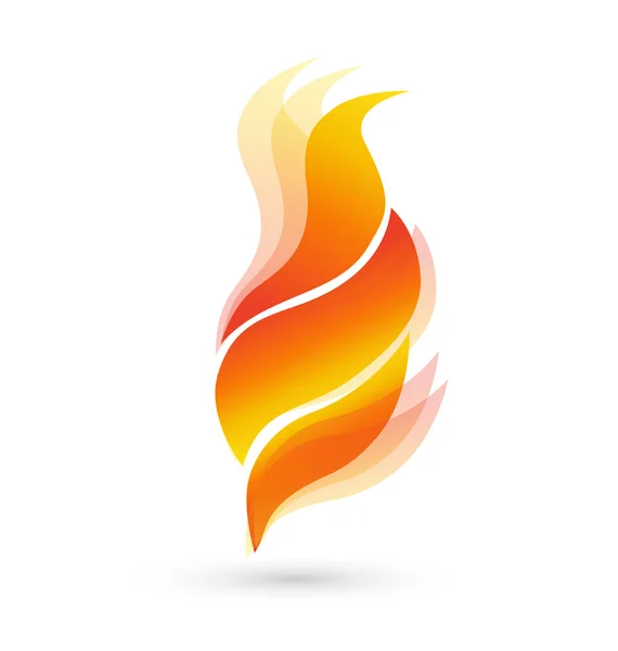 Flammes de feu logo vecteur — Image vectorielle