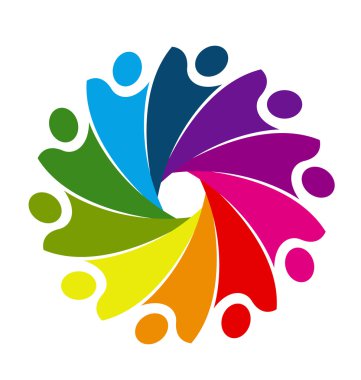 logo çalışması iş, sosyal, mutluluk insanlar veya birlik çocuk kavramı