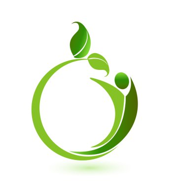 Sağlık doğa logo vektör