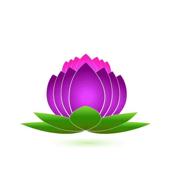 Lotus blomma logotyp — Stock vektor