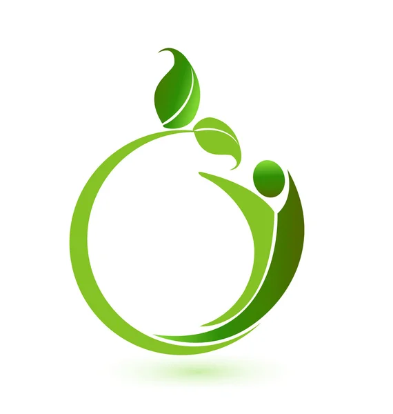 Santé nature logo vecteur Illustrations De Stock Libres De Droits
