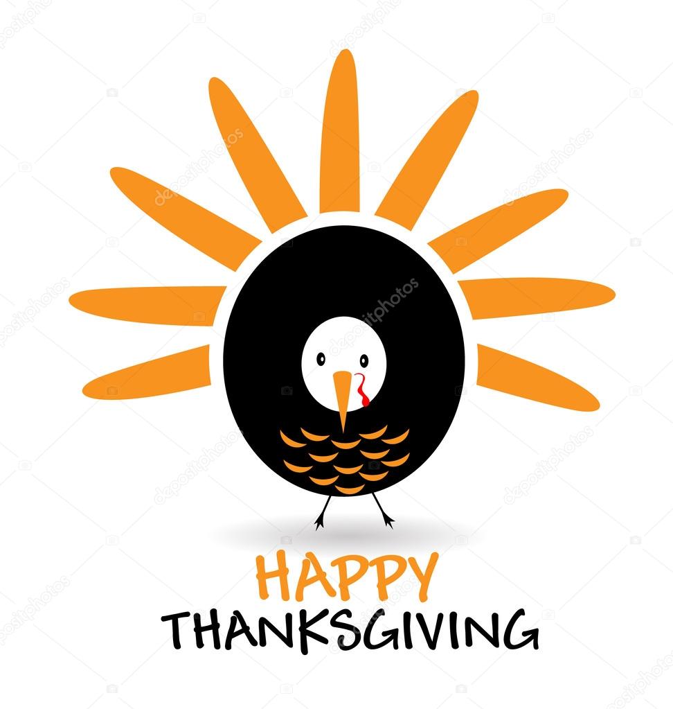 Turkey Thanksgiving concept logo vector icon