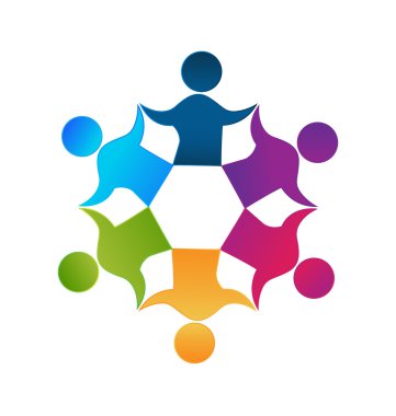 Logo tasarım çalışması birlik işçi insanlar