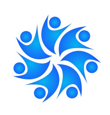 Mutlu işçiler Birliği iş ekip çalışması logosu