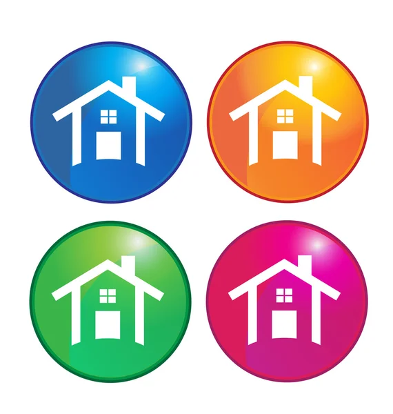Встановити логотип піктограм будинків — стоковий вектор