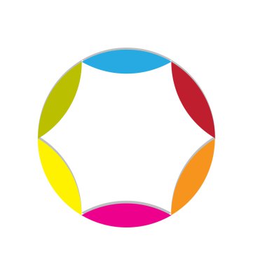 Renkli logo simge yapraklar