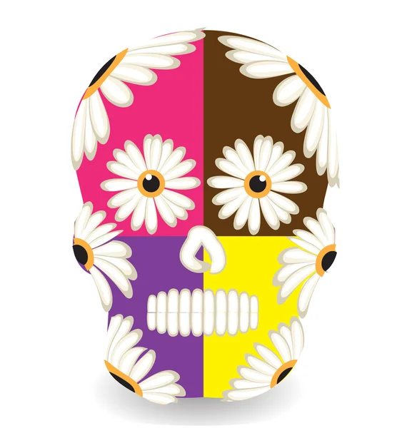 Mexicaanse suiker schedel logo — Stockvector