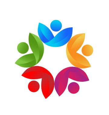 Sağlık doğa ekip çalışması logo vektör