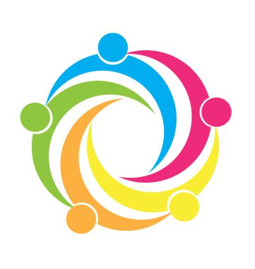 Ekip çalışması birlik insanlar logo vektör