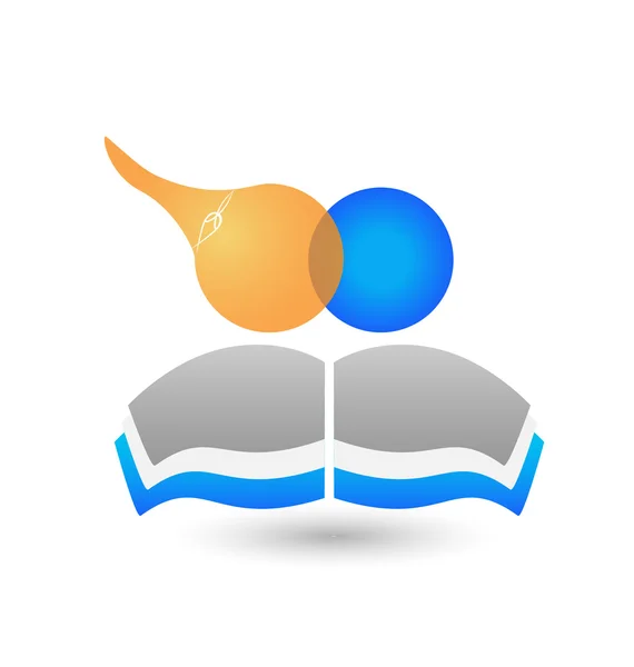 Travail d'équipe livre pour enfants logo — Image vectorielle