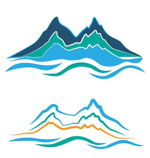 Logotipo Montañas — Vector de stock