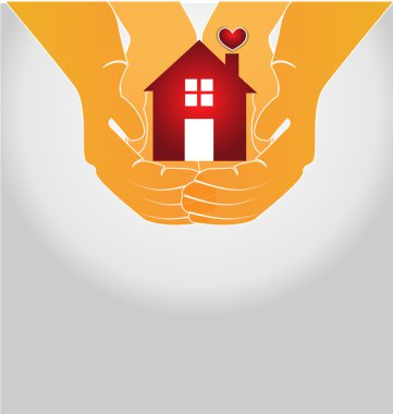 Çift eller logo vektör evi
