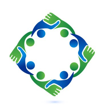 Ekip çalışması el sıkışma iş logo