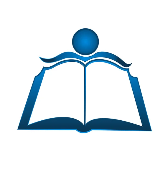 Figura libro logo — Archivo Imágenes Vectoriales