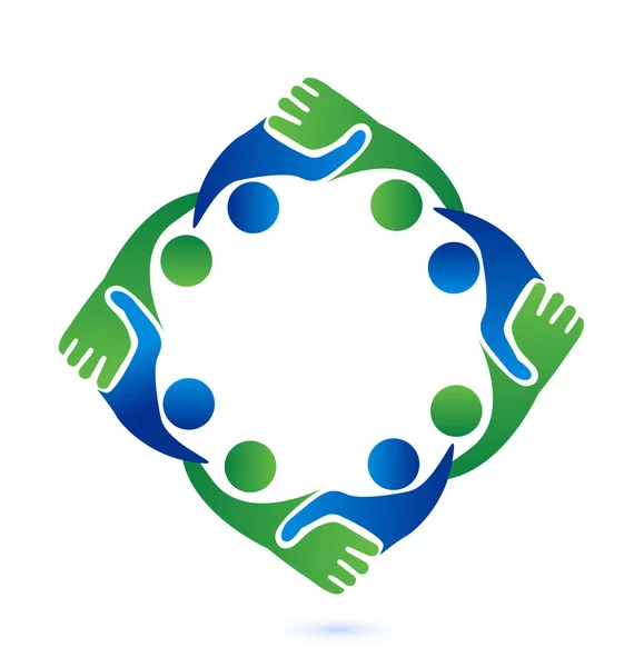 Logo de l'entreprise Teamwork handshake — Image vectorielle