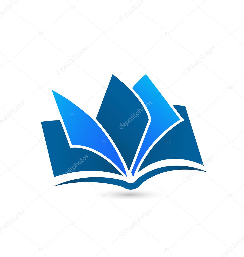 Blue book logo vector