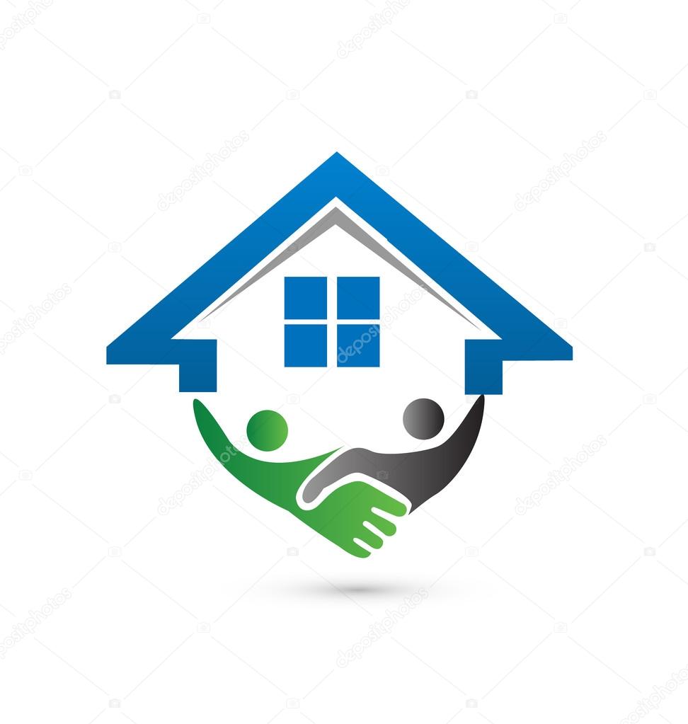 House on couple hands logo vector Stock Vector Image by ©Glopphy 63590699