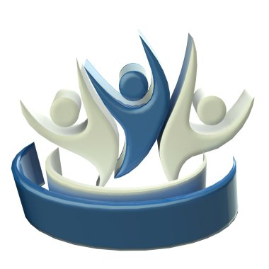 Logo çalışması 3d insanlar simge