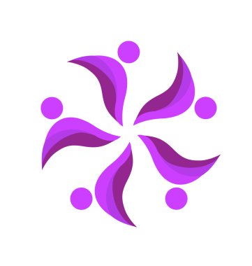 Ekip çalışması mor insanlar iş logo web tasarım