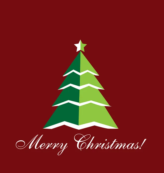 Árbol de Navidad felicitaciones tarjeta vector de diseño — Archivo Imágenes Vectoriales