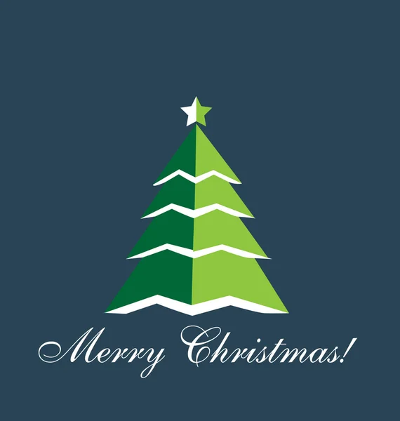 Árbol de Navidad felicitaciones tarjeta vector de diseño — Archivo Imágenes Vectoriales