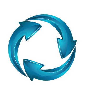 Başarı okları iş logo 3d vektör