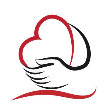 Logo kalp ve el