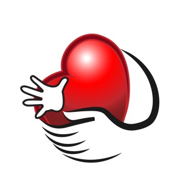 Logo kalp ve el