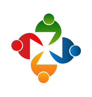 Toplantı insanlar logo vektör çalışması