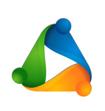 Toplantı insanlar logo tasarım çalışması