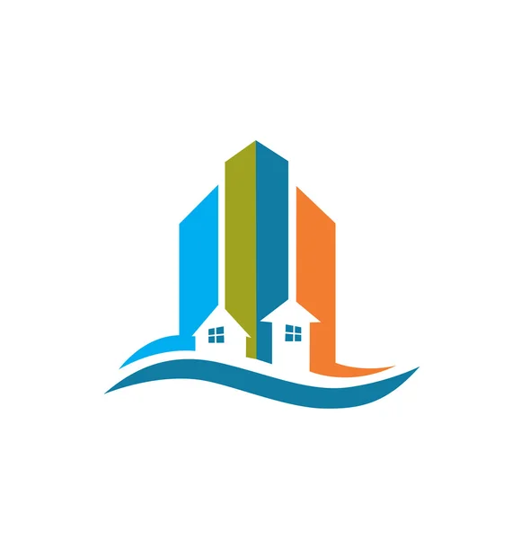 Logotipo do vetor do cartão imobiliário —  Vetores de Stock