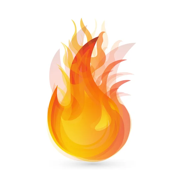 Flammes et vecteur de logo du feu — Image vectorielle