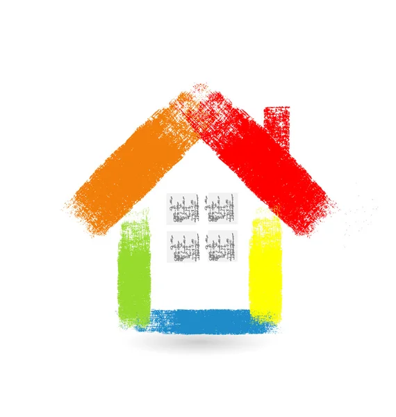 Immobilien Haus Logo Karte — Stockvektor