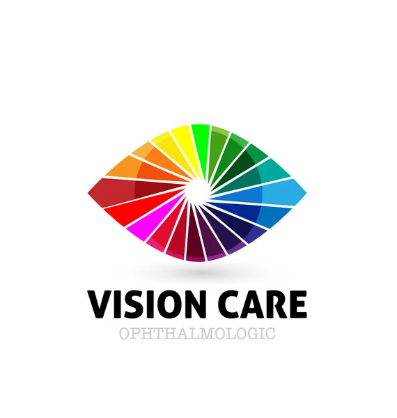 Vision des yeux logo obturateur coloré — Image vectorielle