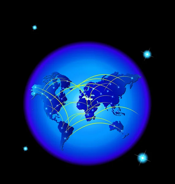 Всемирная торговая интернет-сеть — стоковый вектор
